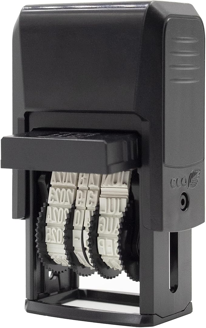 ZIGEL D50 Date Stamp with Approved - Self Inking Date Stamp - Red