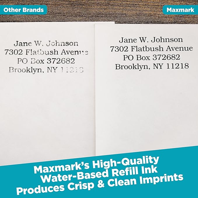 MaxMark Premium Refill Ink with Control Tip Bottle for Self-Inking Stamps, Olive Green Color - 2 oz.