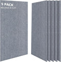 Acoustic Panels,5 Pack Sound Panels Noise Reducing for Walls,48"x24"x0.4" Soundproof Wall Panels,High-Density Acoustic Wall Panels,Decorative Wall Sound Absorbing Panel,African Gray