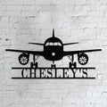 Personalized Metal Airplane Wall Art, Airplane Name Sign, Customized Pilot Name Sign, Airplane Hangar Sign Decor, Aviation Home Office Decor, Large Outdoor Decor, Pilot Gifts, Aircraft Lovers Gift