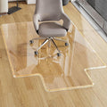MESAILUP Beveled Edge Irregular Office Chair Mat with Lip for Carpet or Hardwood Floor Crystal Clear 48" x 60" Smooth Glide and Easy Roll On/Off, Heavy Duty and Non-Slip Pad Floor Chair Mat with Lip