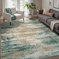 GENIMO 8x10 Area Rugs, Modern Living Room Rugs, Large Machine Washable Rug Non-Slip, Soft Pet Friendly Rugs for Bedroom, Playroom, Dining Room, Emerald Ripples