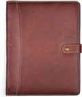 Leather Village Leather Portfolio Organizer - Professional Business Padfolio for Men & Women - Stylish Document Card Holder, Resume Folder, Folio for A4/Letter Size Writing Legal Pad, Red