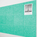 AKTOP Cork Board Bulletin Board 47"x35", 12 Pack Removable Felt Cork Board Tiles for Wall, Large Corkboard Notice Pin Board for Office, School & Home, 48 Safe Adhesive Tabs, 20 Push Pins, Lake Blue