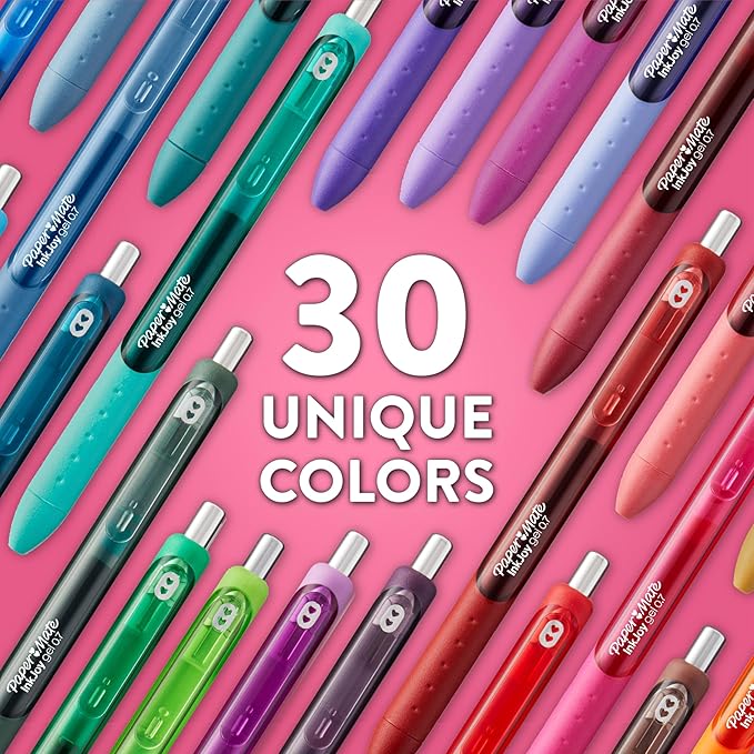 Paper Mate InkJoy Gel Pens, Medium Point (0.7mm), Assorted Colors, 20 Count - Back to School Supplies, Teacher Essentials, Journaling, Writing, Note-Taking