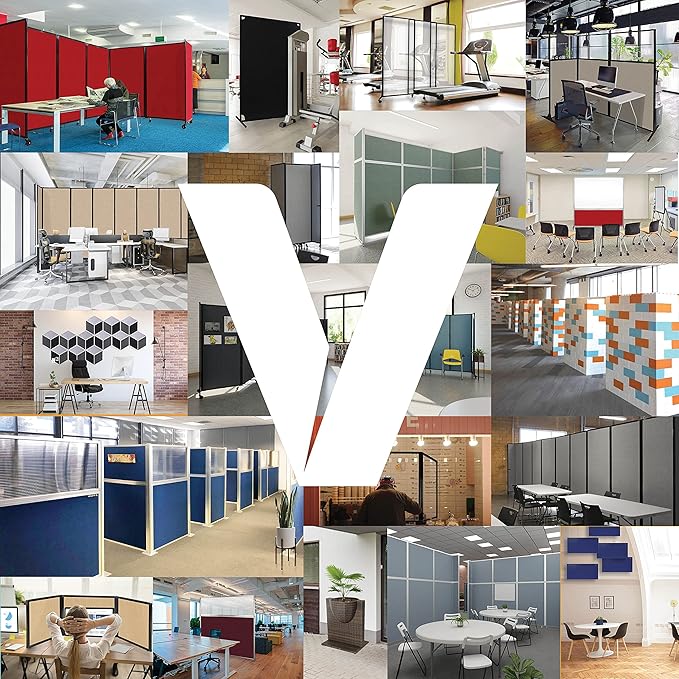 Versare Workstation Partition | Portable Wall Divider | Modern Office Cubicle | Free Standing Privacy Screen | Flexible Work Space | 33" x 70" Natural Maple Wood Grain Panels No Window