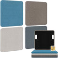 BUBOS 4 PCS Acoustic Panels,Fabric Soundproof Wall Panels,Self-adhesive Sound Absorbing Panels for Studios, Office, Home Theater (Mistral, 23.6''x23.6'')