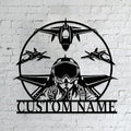 Personalized Metal Airplane Wall Art, Airplane Name Sign, Customized Pilot Name Sign, Airplane Hangar Sign Decor, Aviation Home Office Decor, Large Outdoor Decor, Pilot Gifts, Aircraft Lovers Gift