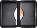 Wisdompro Business Card Holder, 2-Sided PU Leather Folio Name Card Holder Wallet Case with Magnetic Shut for Men and Women, Ultra Slim and Thin
