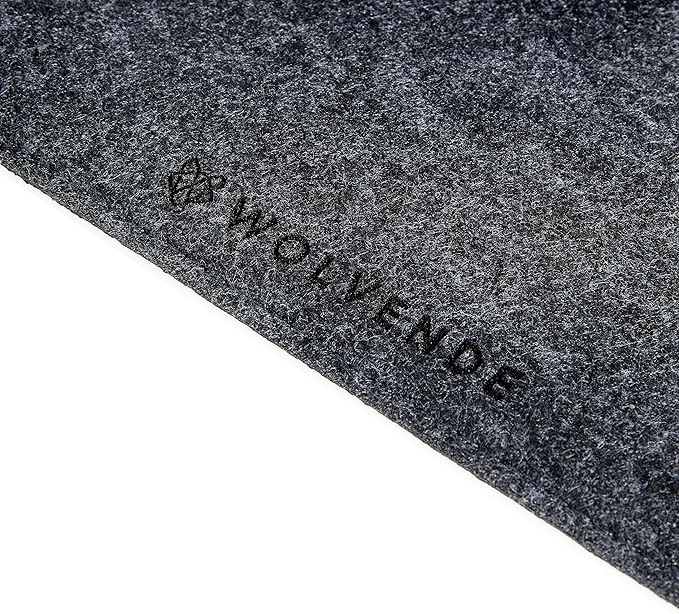 Wolvende Premium Felt Desk Mat | Medium 12" x 36" | Multifunctional Desk Pad for Home Office | Dark Gray