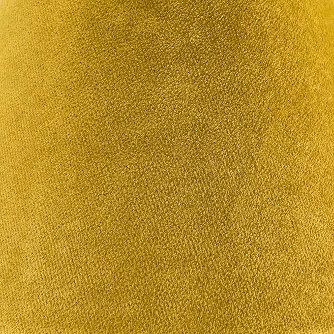 GO&SO Yellow Velvet Drum Lamp Shade Set of 2 Medium 13" Top x 13" Bottom x 10" High(Spider) Modern Lamp Shades For Table Lamps & Bedside Lamp Replacement Lampshade, Hand Crafted, Required Assembly