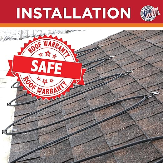 Grip Clip Roof Clips, Safe for Heat Tape, Electric Cable & Roof Heat Cable Installation, Prevents Roof Damage, Easy Nail-Free Outdoor Cable Clips, Your Ultimate Cable Clip (.325-5 Pack)
